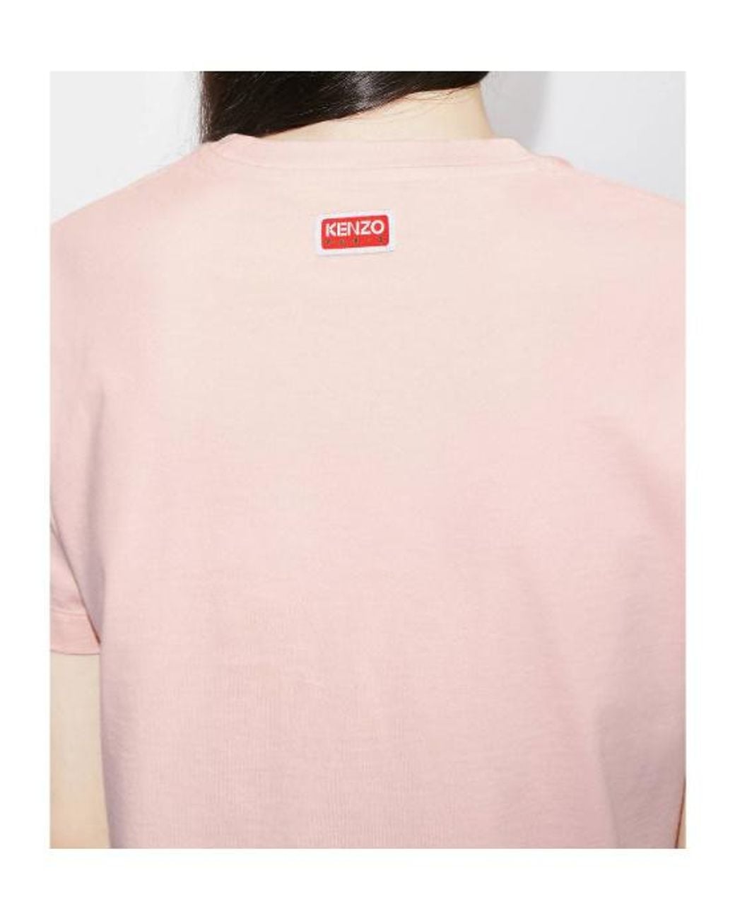 KENZO Pink Loose-Fit Varsity Jungle Elephant T-Shirt