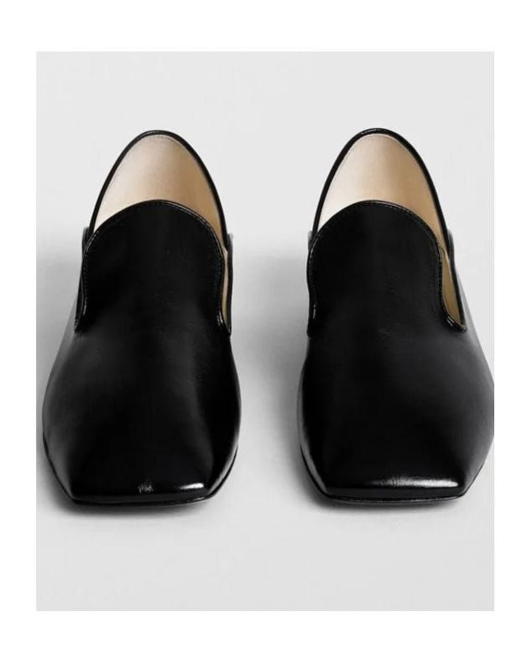 Phoebe Philo Black Square-Toe Loafers