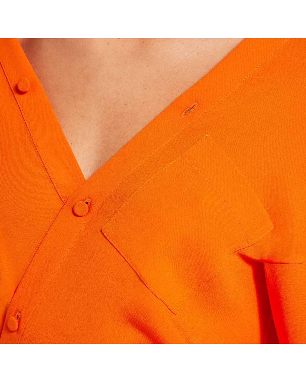 Balenciaga Orange Off-Shoulder Maxi Dress