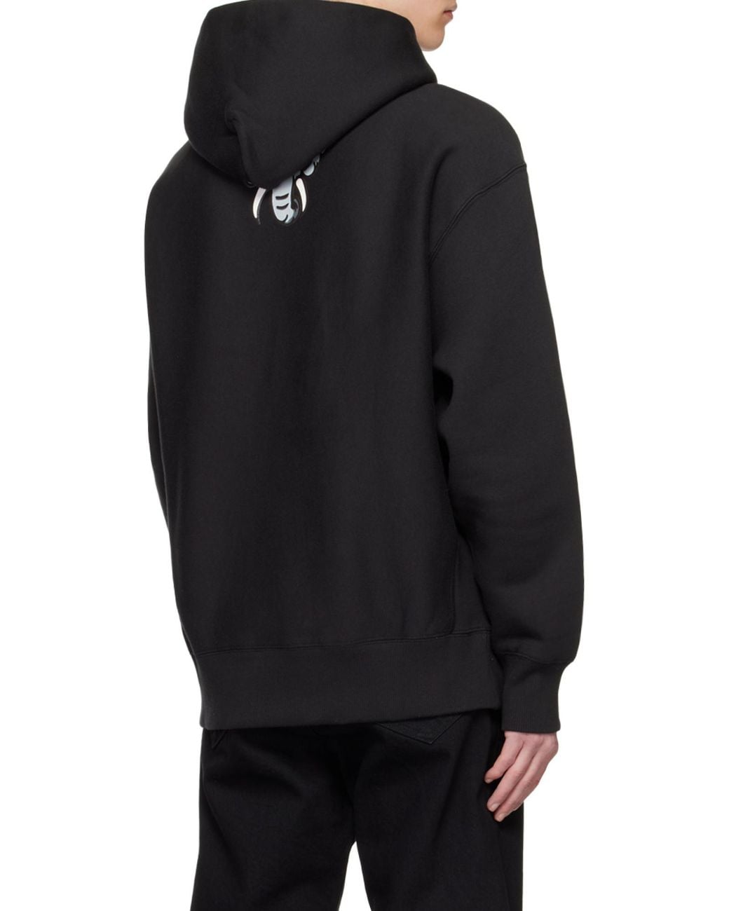 KENZO Black Logo Printed Hoodie for men