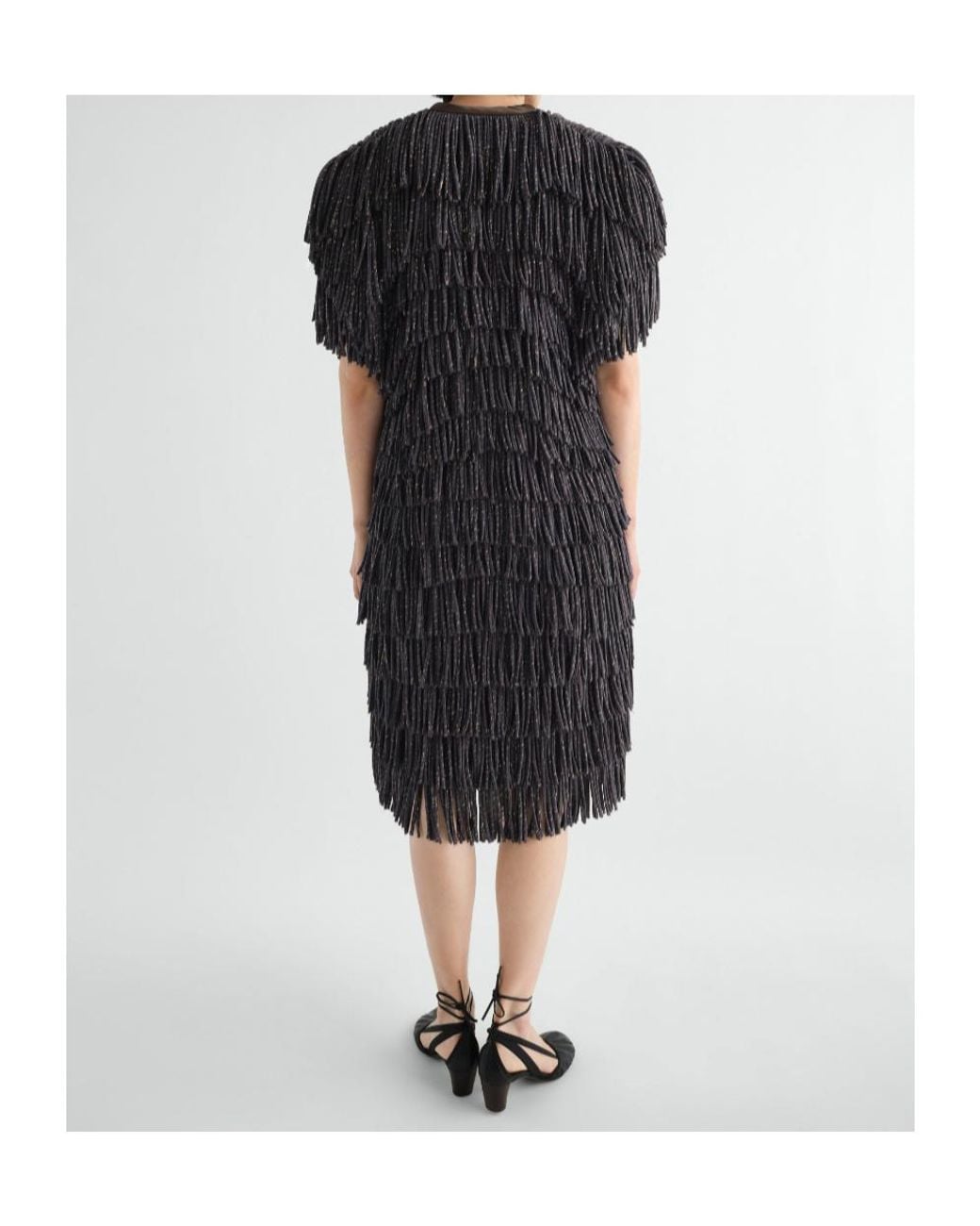 Lemaire Black Fringed Dress