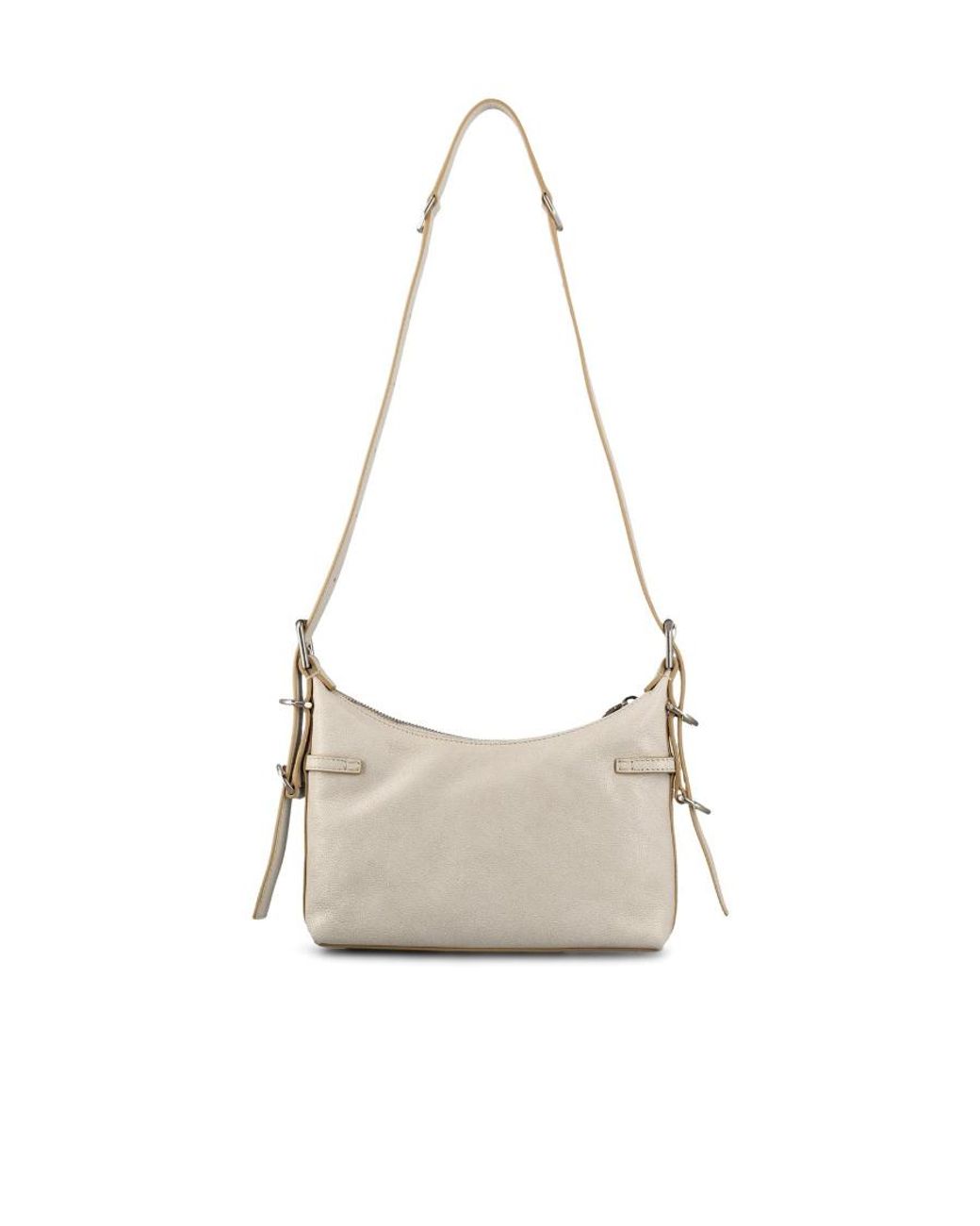 Givenchy White Logo Detailed Zipped Shoulder Bag