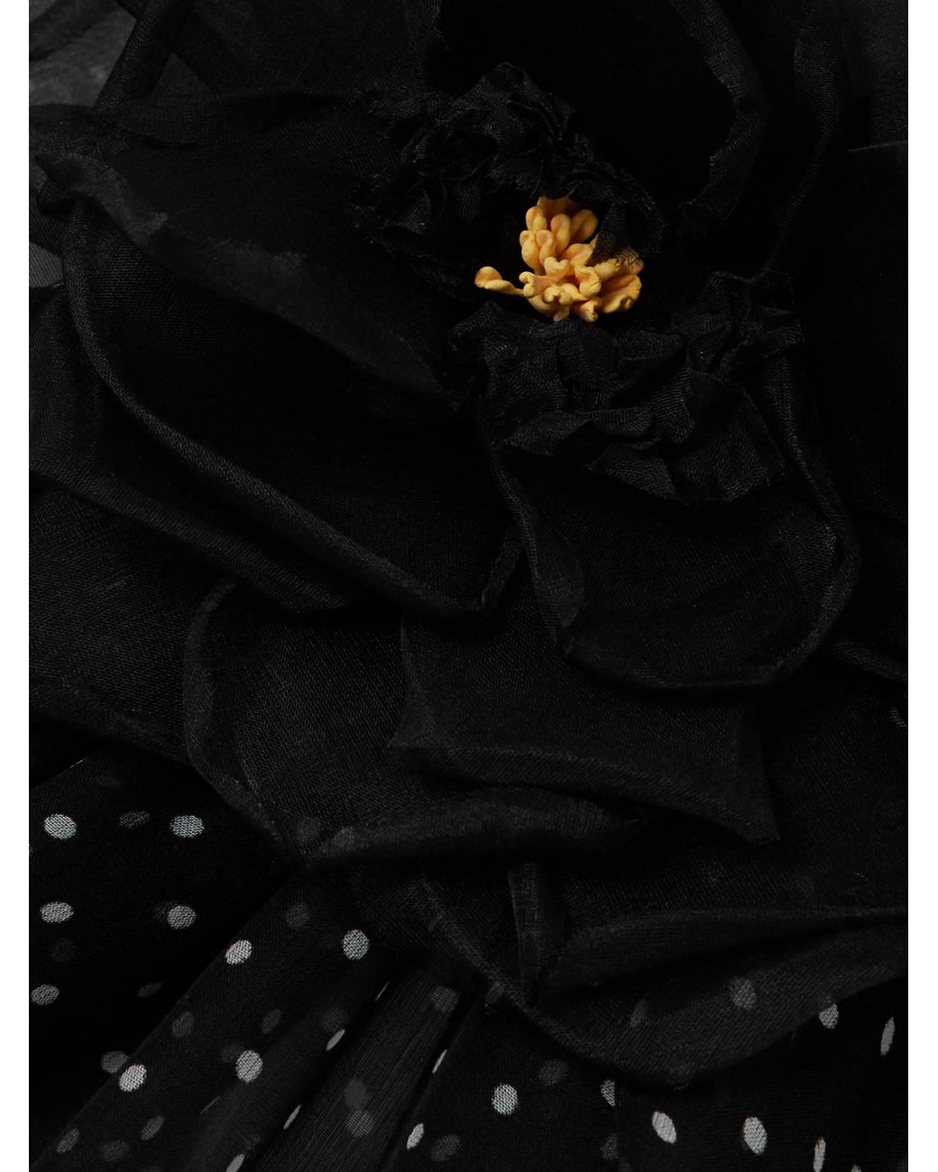 Dolce & Gabbana Black Polka-Dot Print Maxi Dress