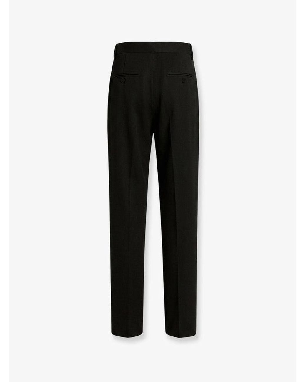 Dolce & Gabbana Black Casual Pants With Belt Loops for men