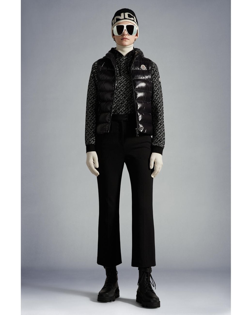 Moncler Black High-Waisted Flared Pants