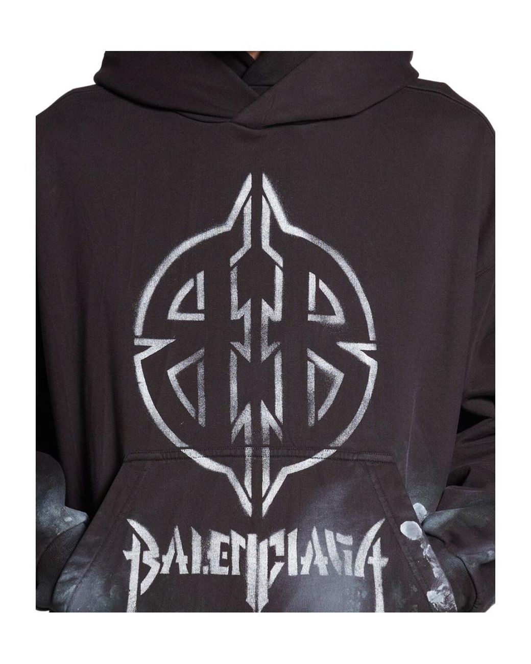 Balenciaga Blue Logo Printed Hoodie