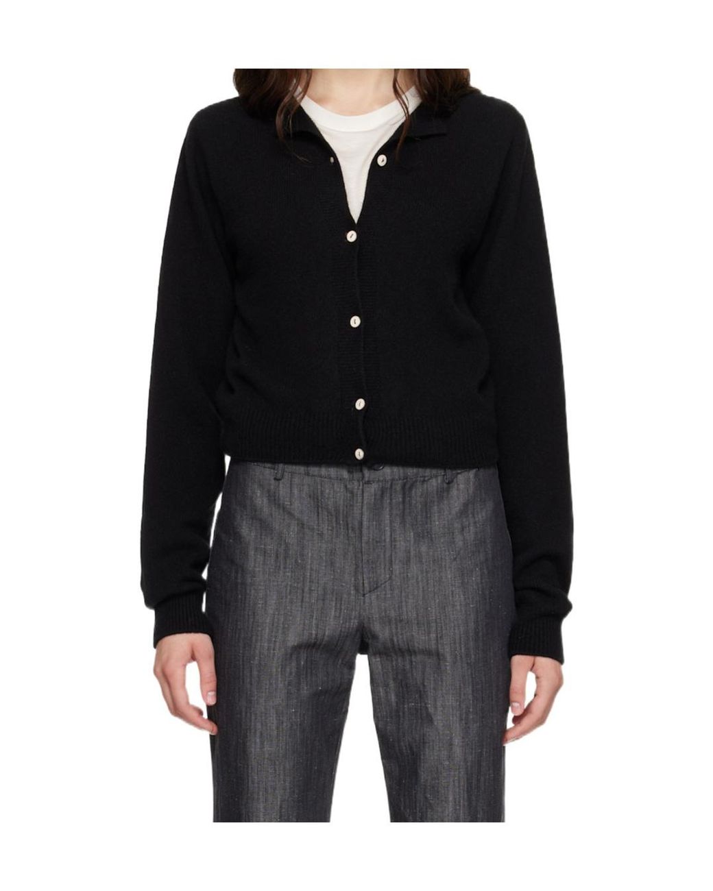 Baserange Black Long-Sleeved Cardigan
