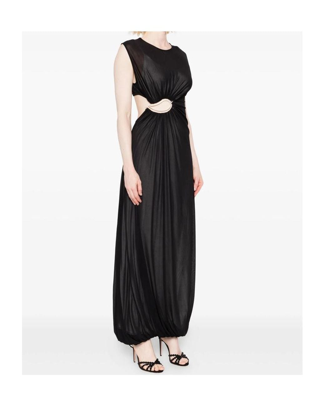 Christopher Esber Black Cut-Out Draped Maxi Dress