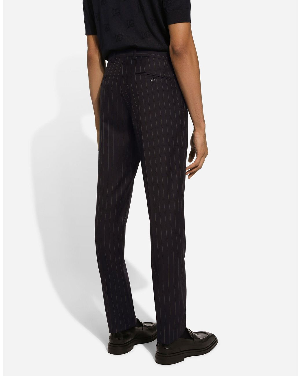 Dolce & Gabbana Black Regular & Straight Leg Pants for men