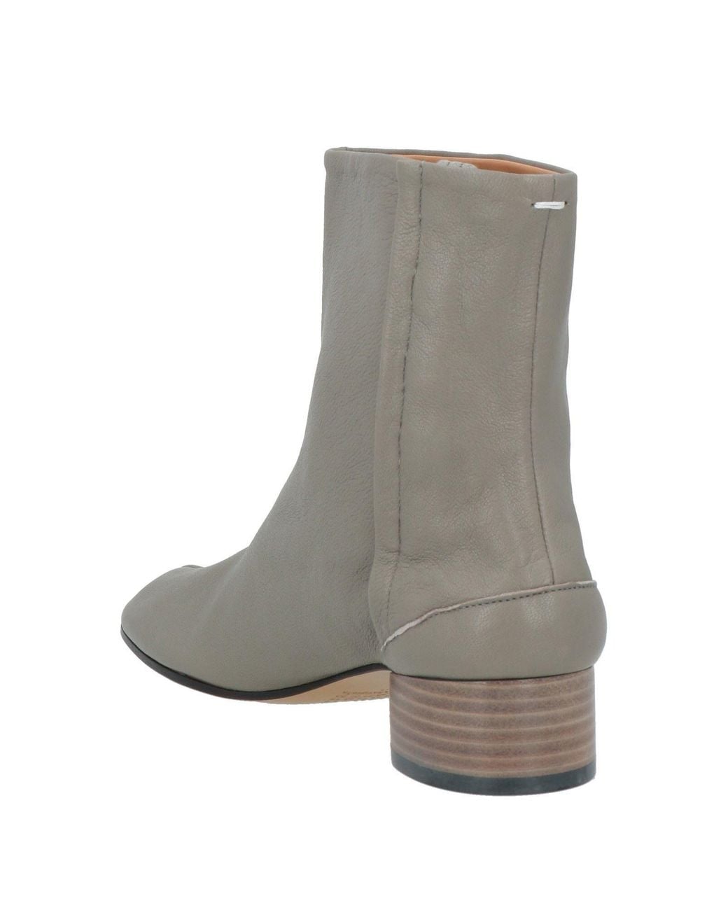 Maison Margiela Gray Leather Ankle Boots