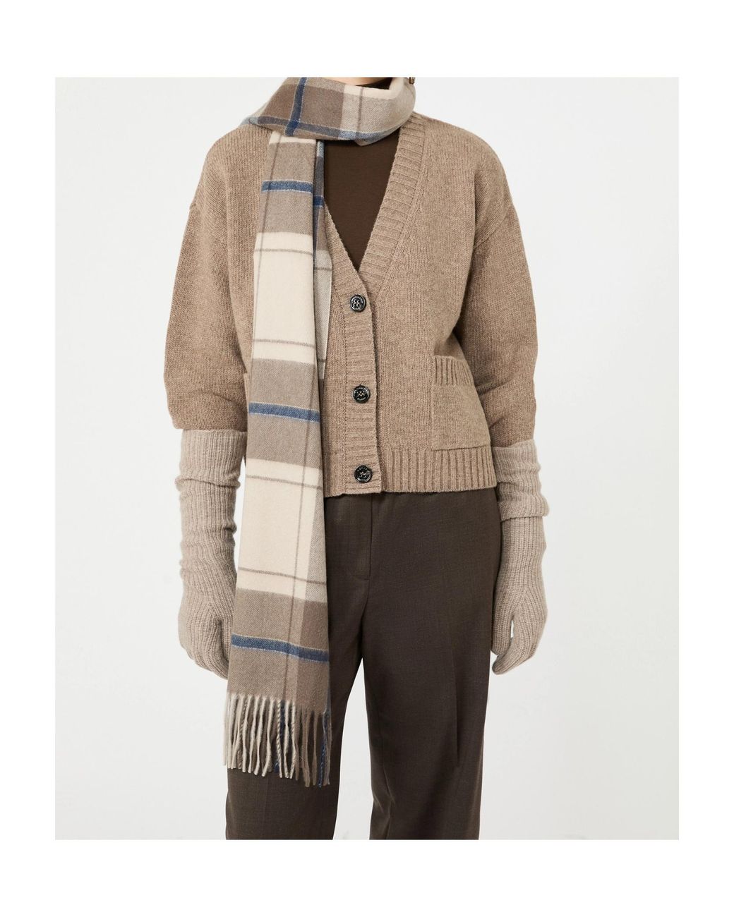 Weekend by Maxmara Natural Cropped Pocket Cardigan