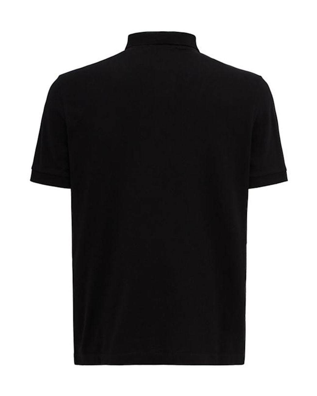 Stone Island Black Logo Patch Cotton Polo Shirt for men