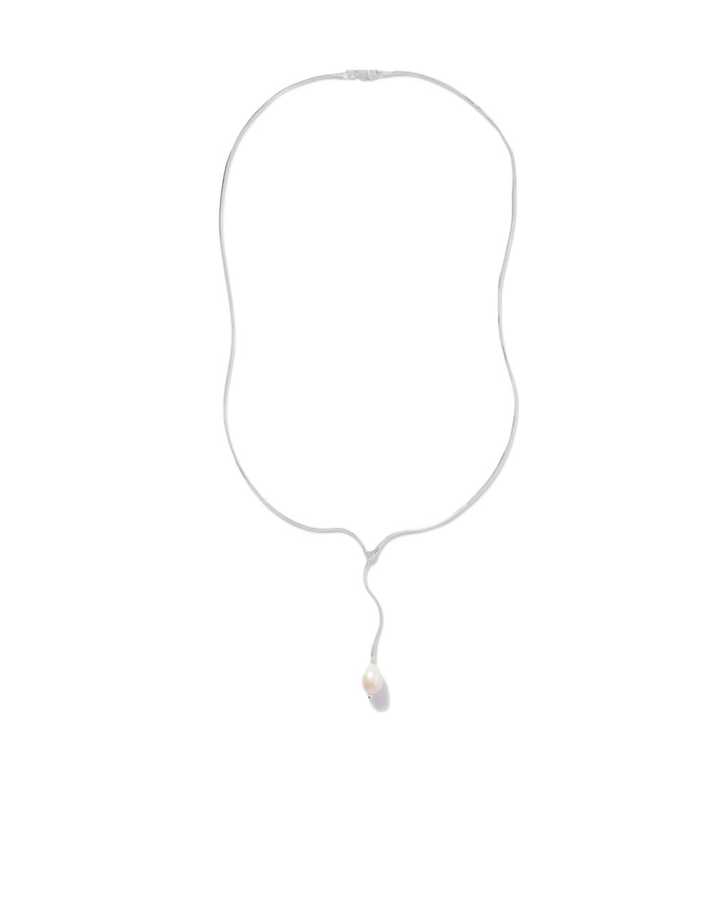 Loren Stewart White Sterling Pearl Necklace