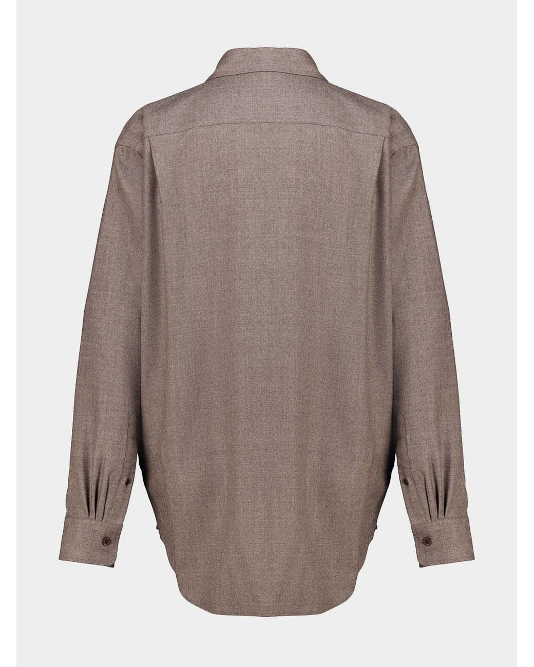 Auralee Gray Long-Sleeved Shirt