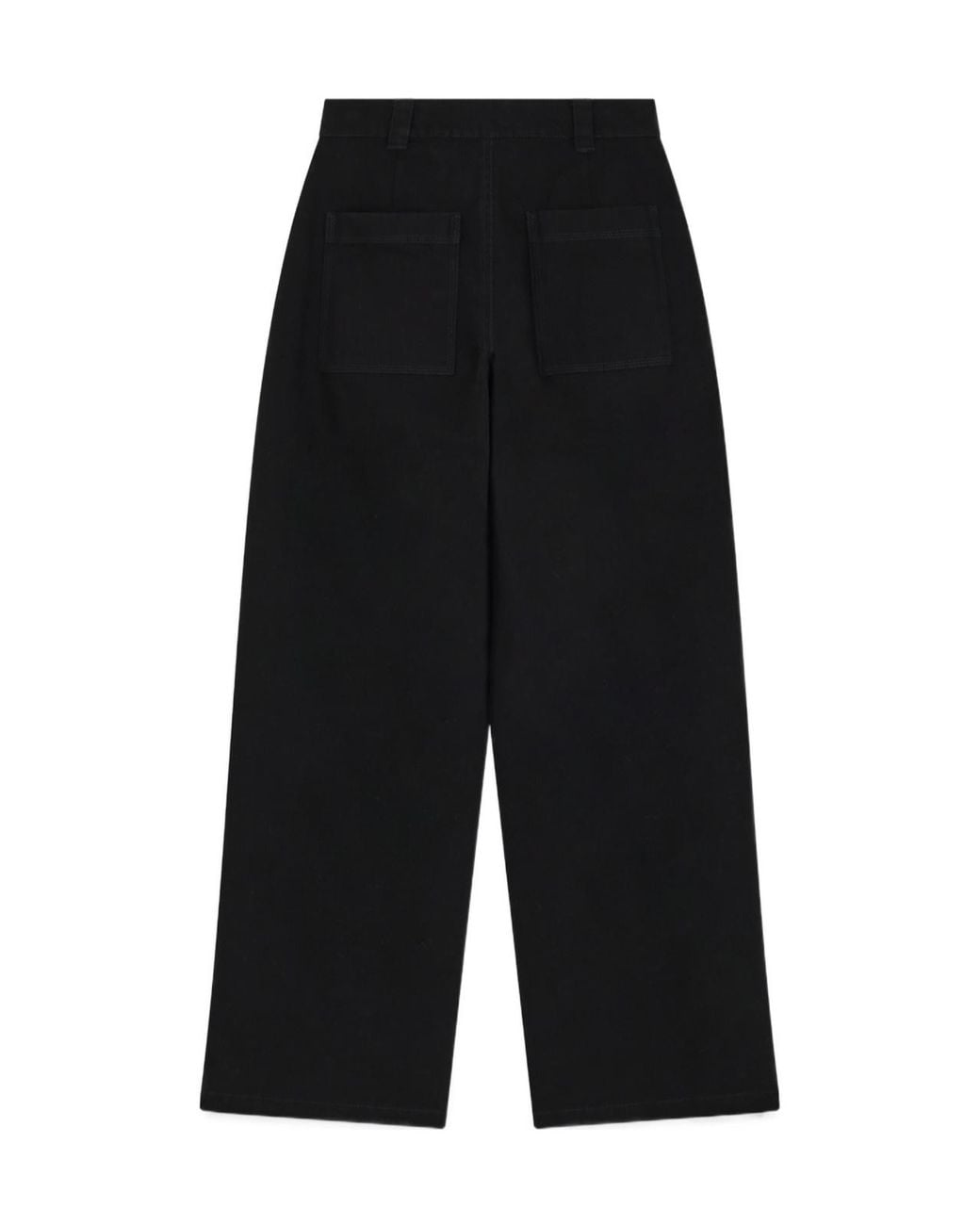we11done Black Mid-Waist Casual Pants