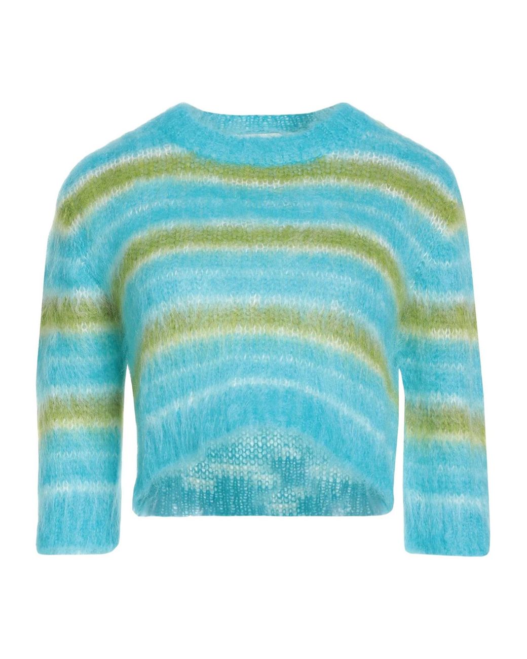 Marni Blue Intarsia-Knit Jumper
