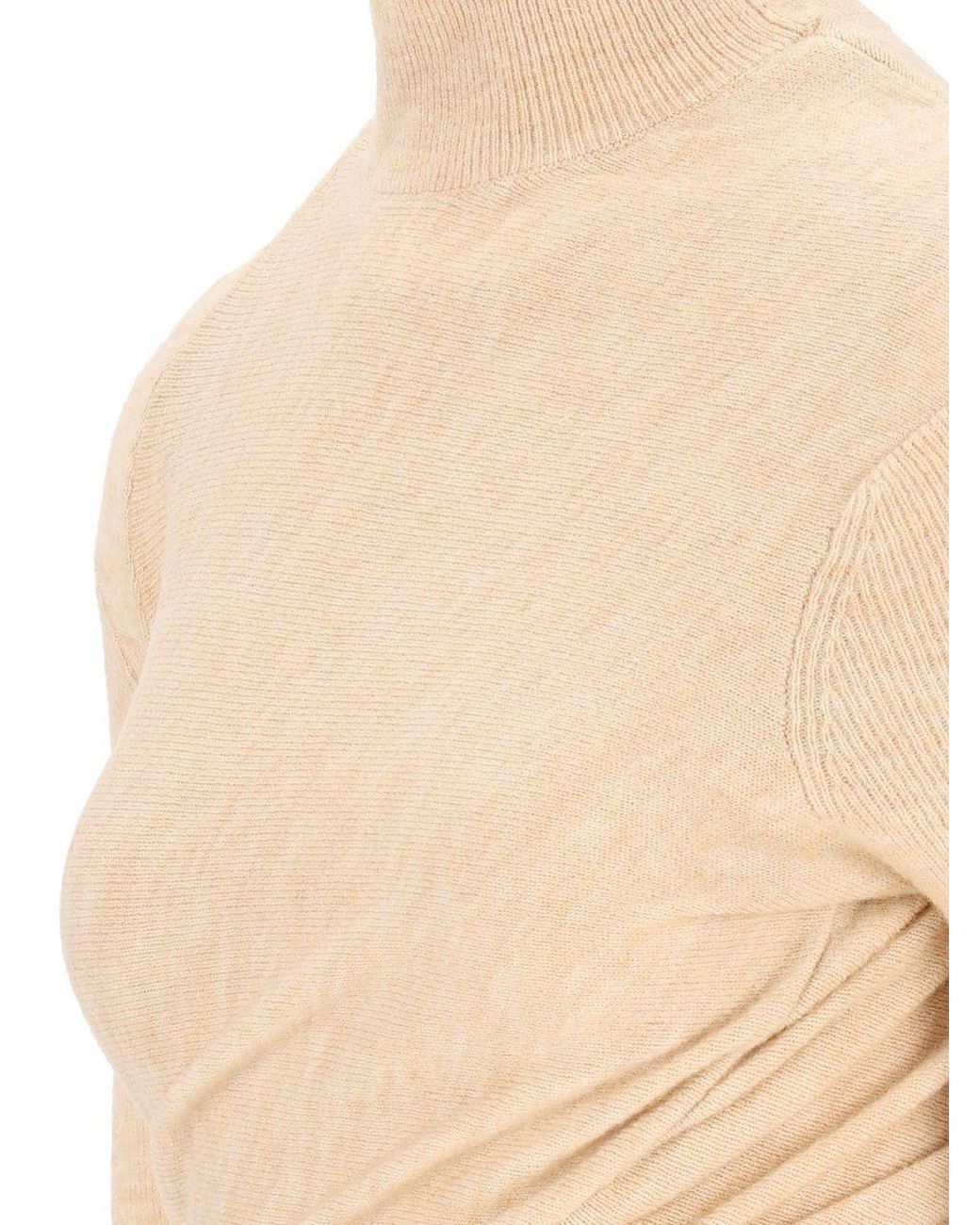 DIESEL White Elly Draped Knitted Bodysuit