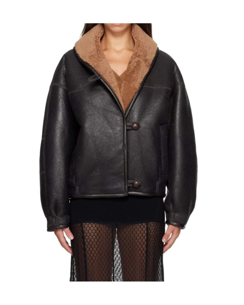 Isabel Marant Black Camber Shearling Coat