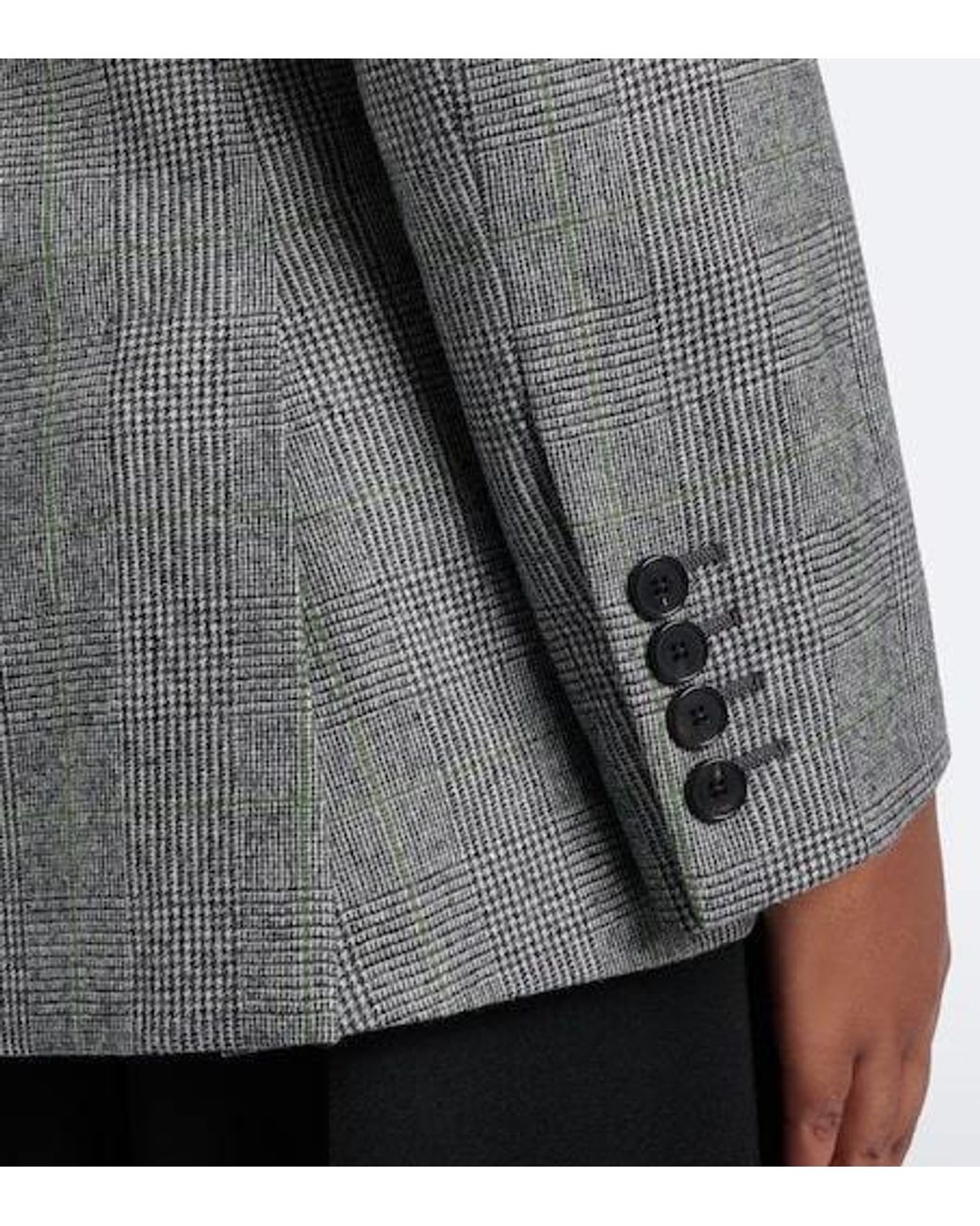 Givenchy Gray Wales Check Wool Flannel Blazer