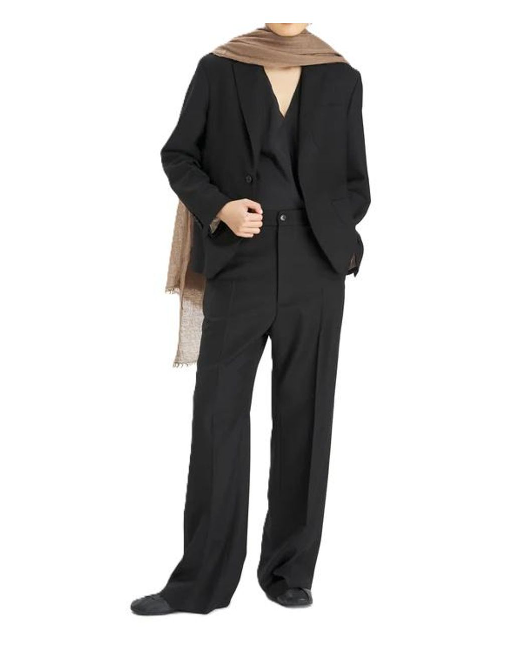 Barena Black Flannel Trousers