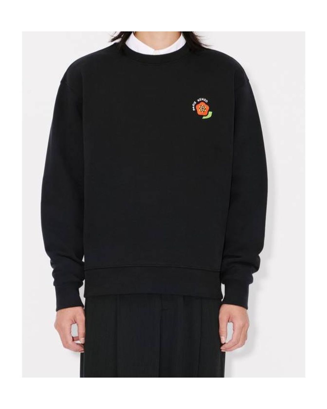 KENZO Black Pop' Embroidered Sweatshirt for men