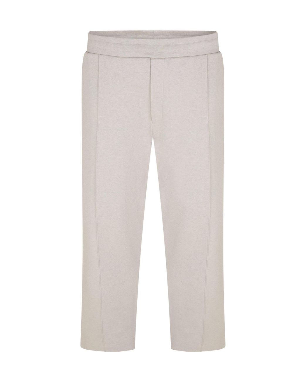 Boss White Solid Color Casual Pants for men