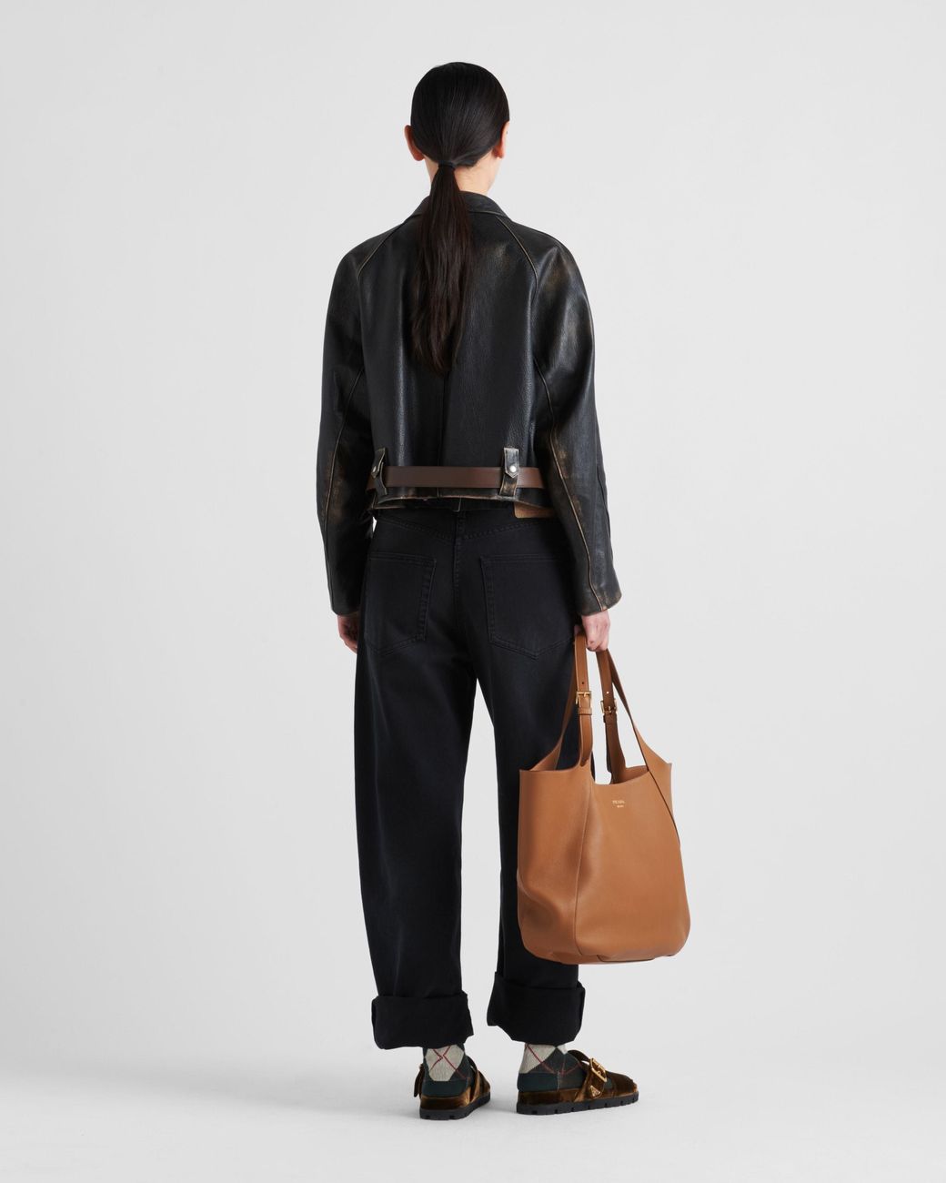 Prada Blue Triangle-Logo Straight Leg Denim Jeans