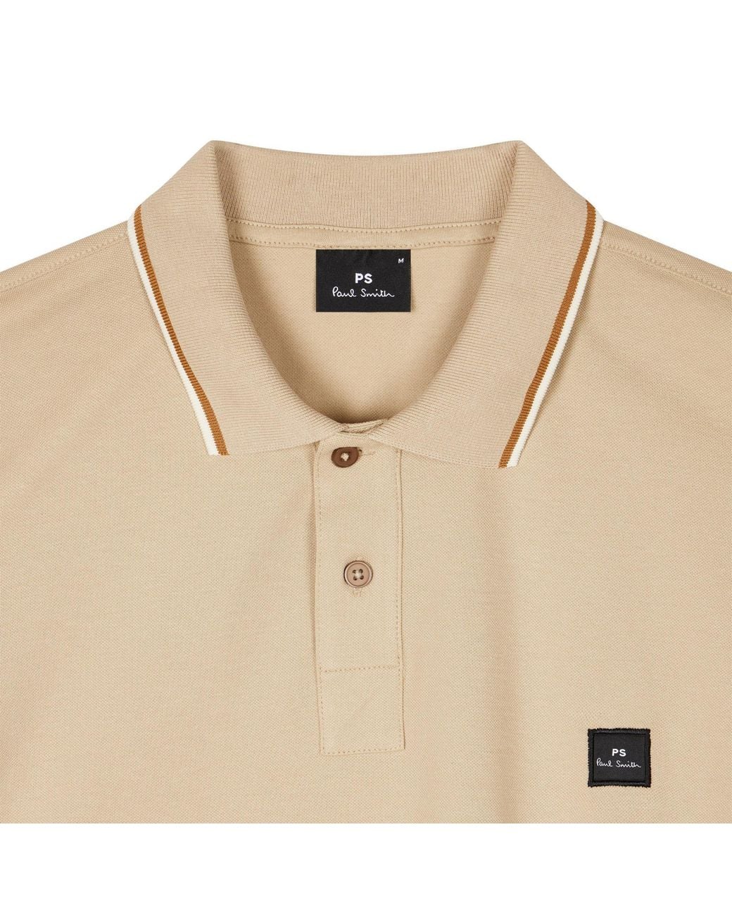 Paul Smith Natural Shortsleeve Polo Shirt for men