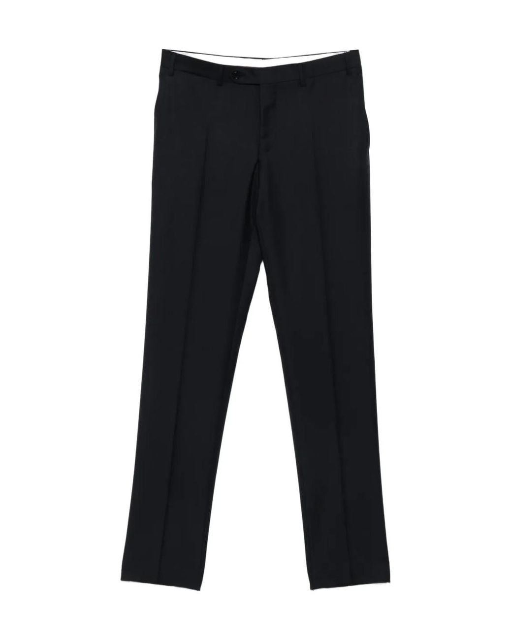 Canali Black Wool Trousers for men