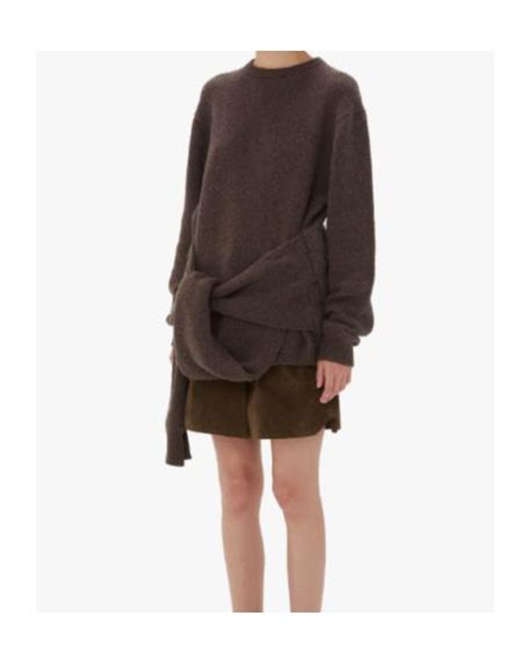 J.W. Anderson Brown Jw Anderson Draped-Tie Front Jumper
