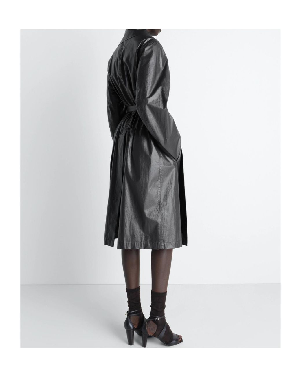 Lemaire Gray Water Repellent Belted Wrap Coat
