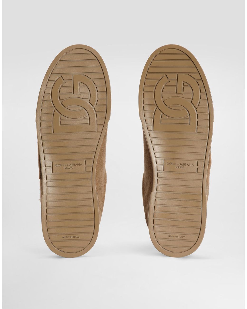 Dolce & Gabbana Brown Logo Low-Top Sneakers for men