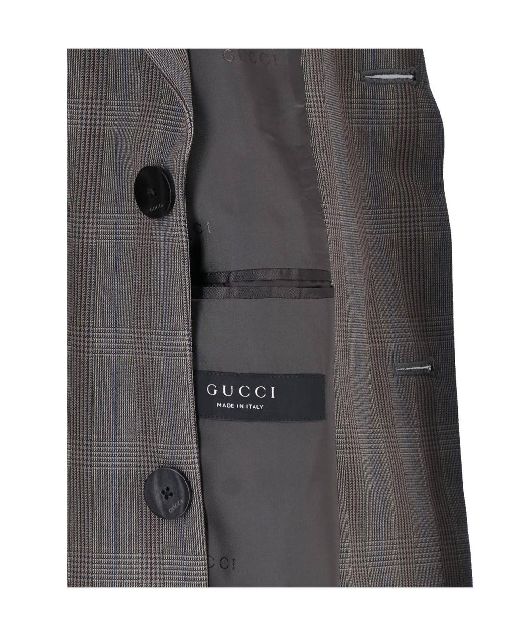 Gucci Gray Prince Of Wales Wool Jacket for men