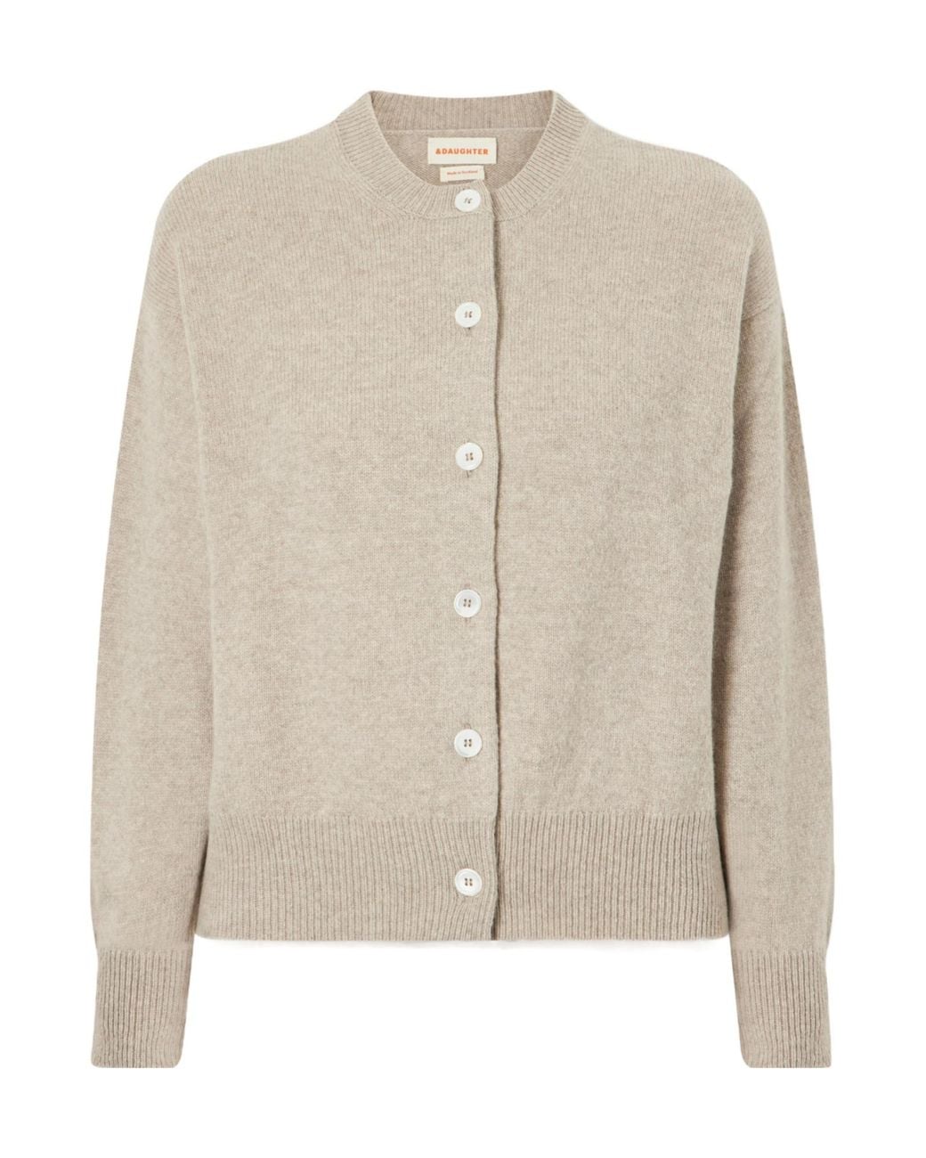 &Daughter Natural Ada Wool Cardigan