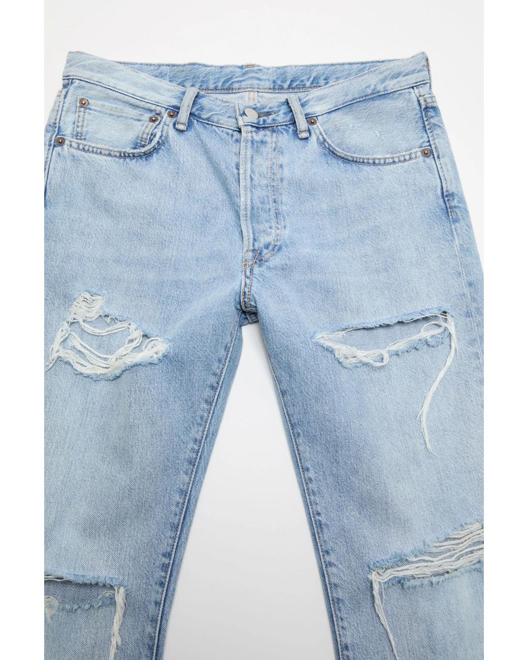 Acne Blue Distressed Jeans for men