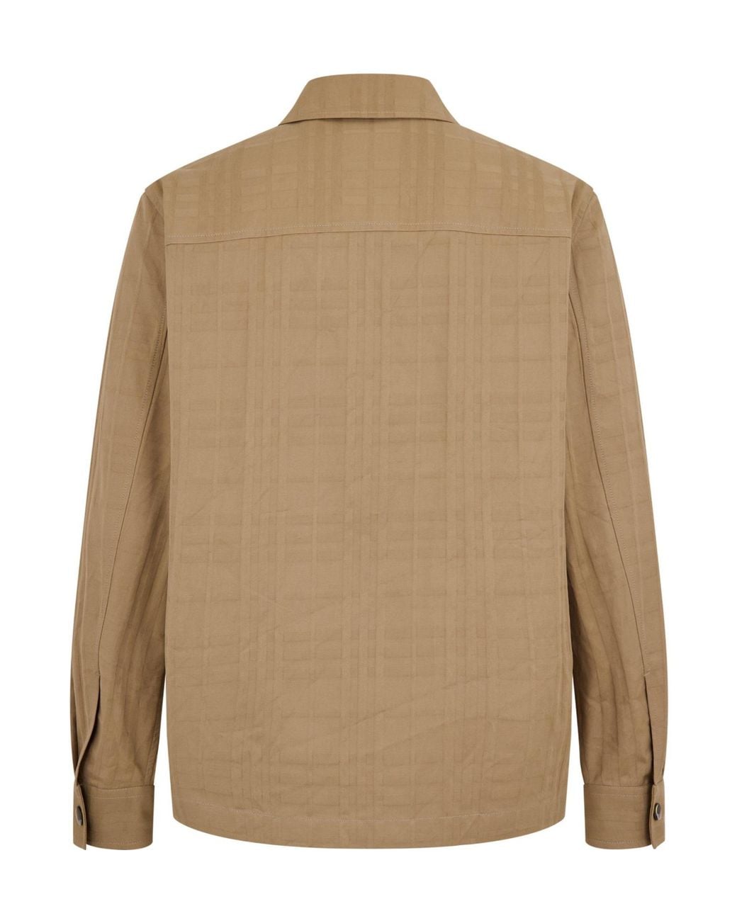 Burberry Brown Tonal Check Zip-Up Jacket for men