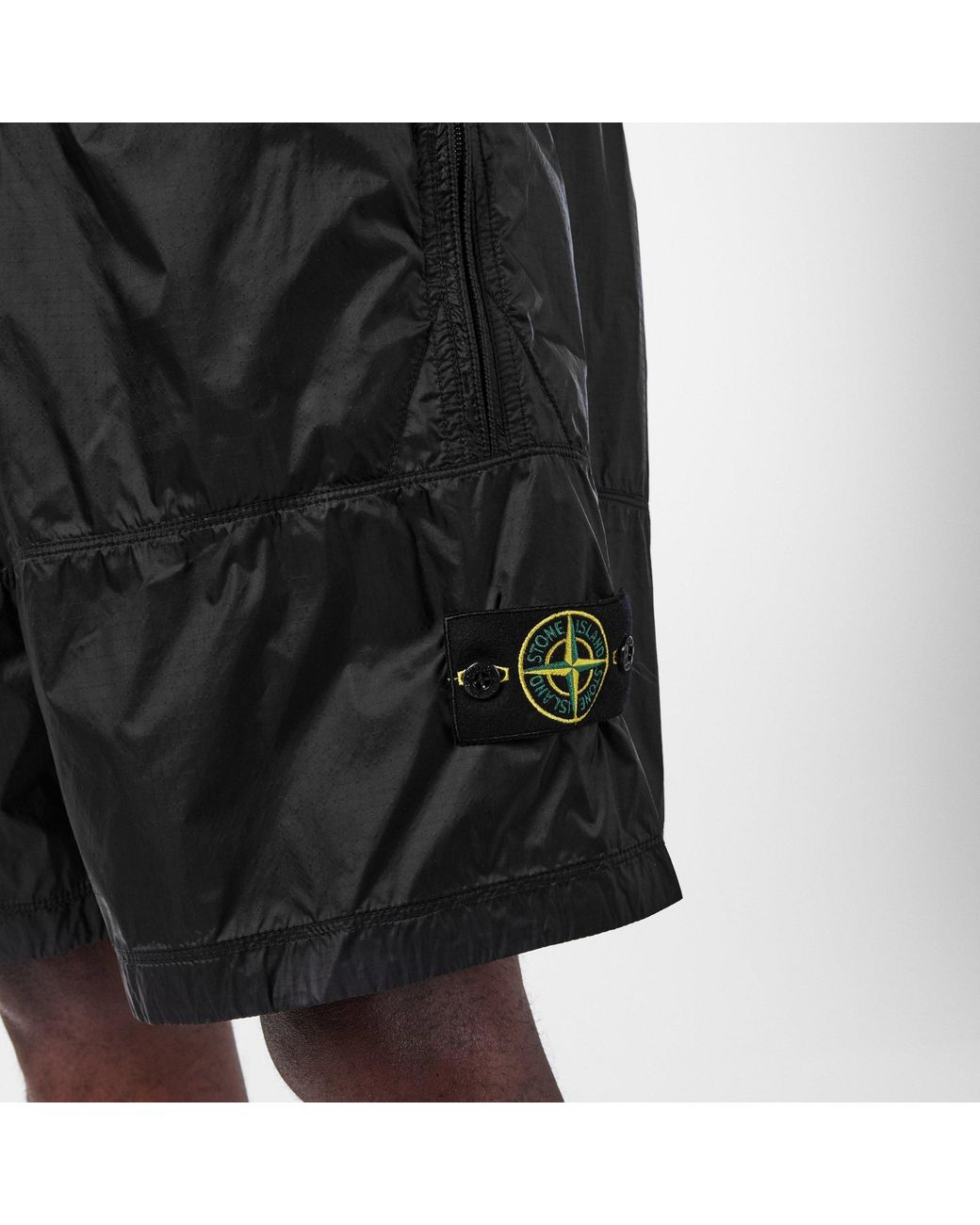 Stone Island Black Sports Casual Shorts for men