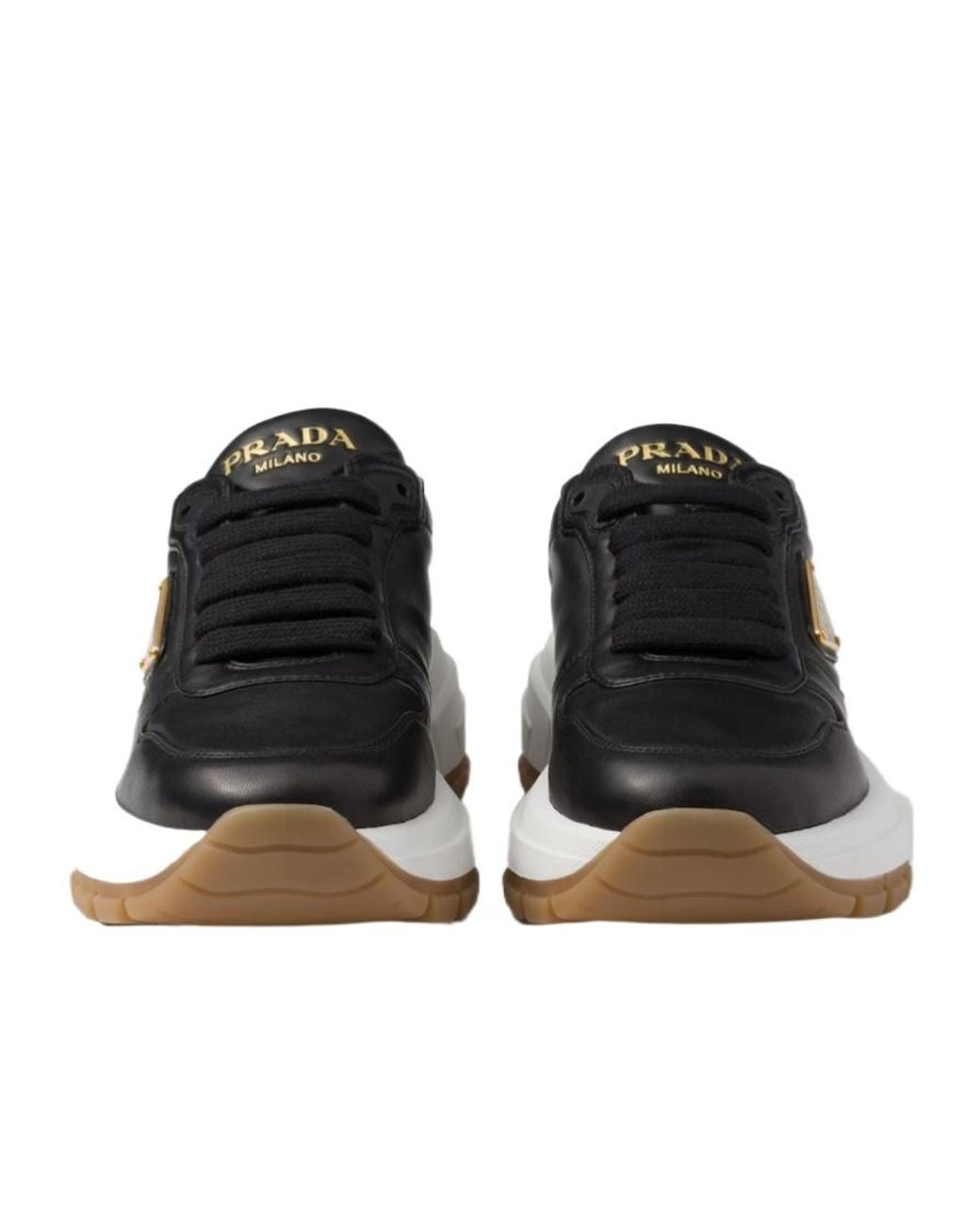 Prada Black Prax 01 Leather Sneakers