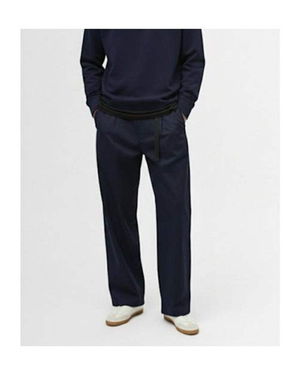 Stone Island Blue Elastic Waist Casual Pants for men