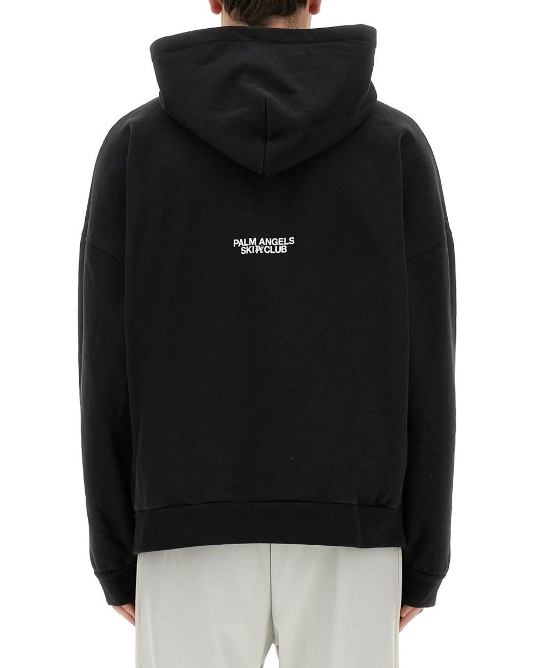 Palm Angels Black Palm Ski Club Printed Hoodie for men