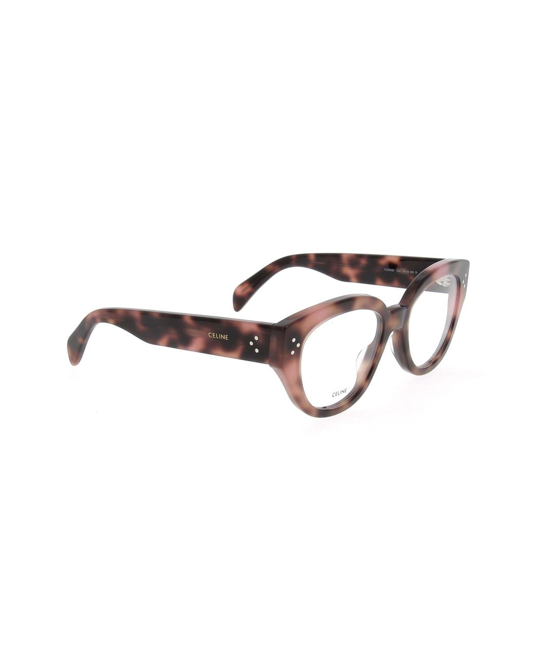 Céline White Tortoiseshell-Effect Round-Frame Glasses