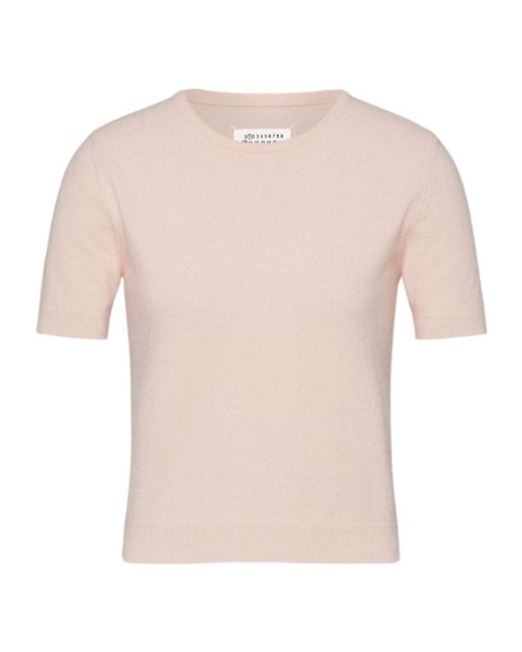 Maison Margiela Pink Crewneck Knitted T-Shirt