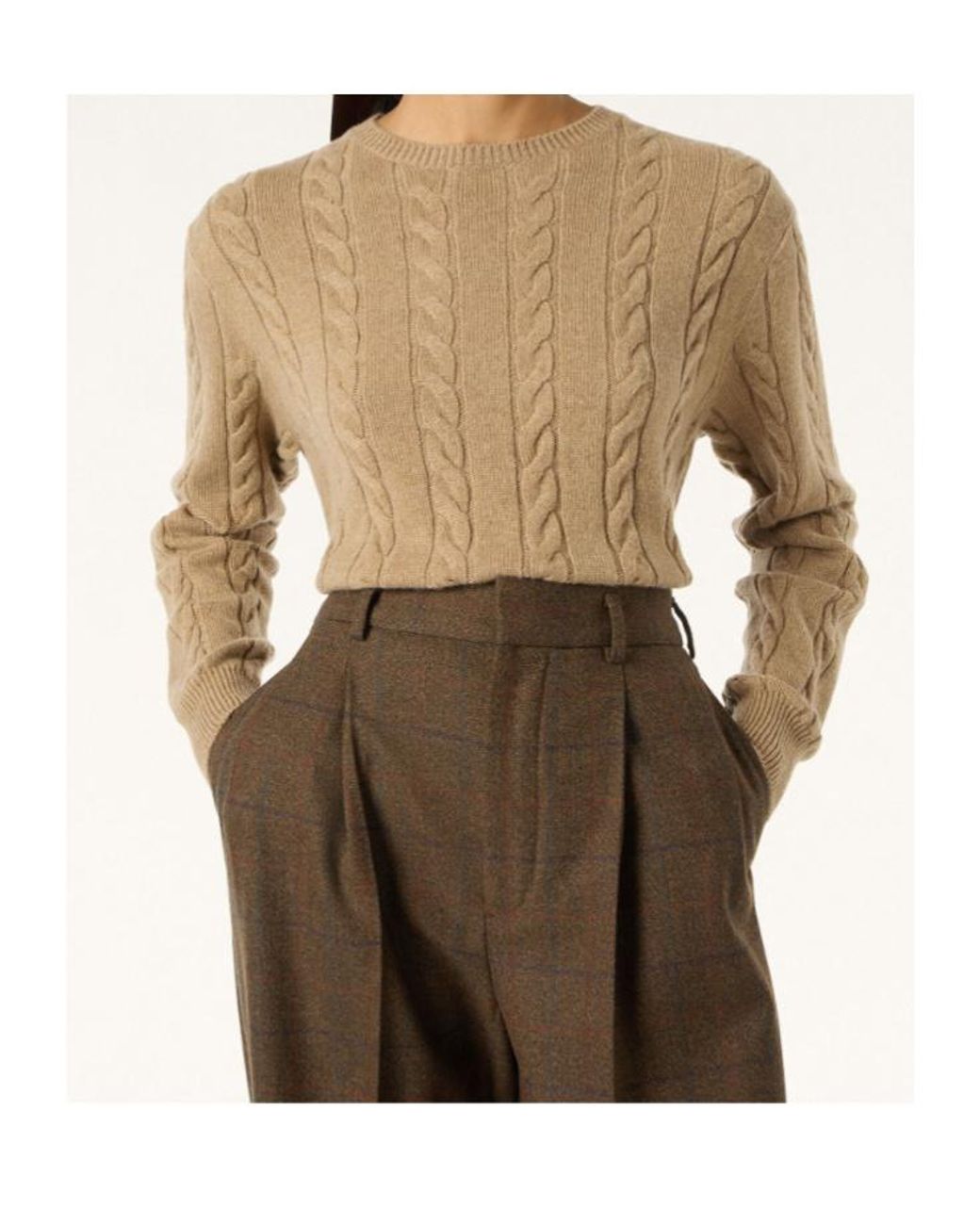 Loro Piana Natural Cedar Crewneck