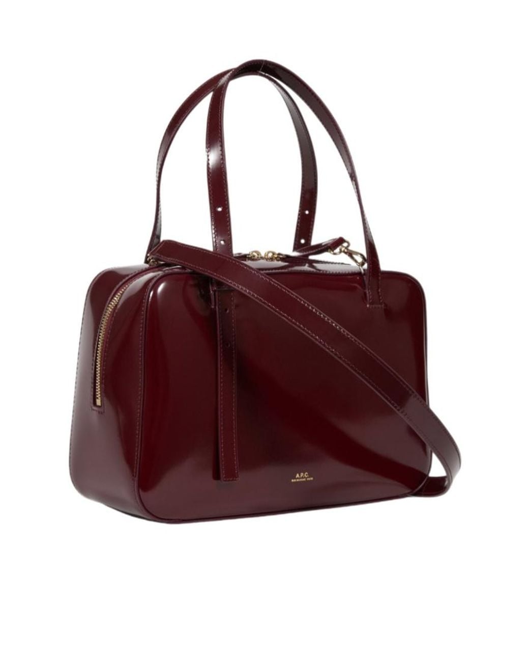 A.P.C. Red Flap Leather Shoulder Bag