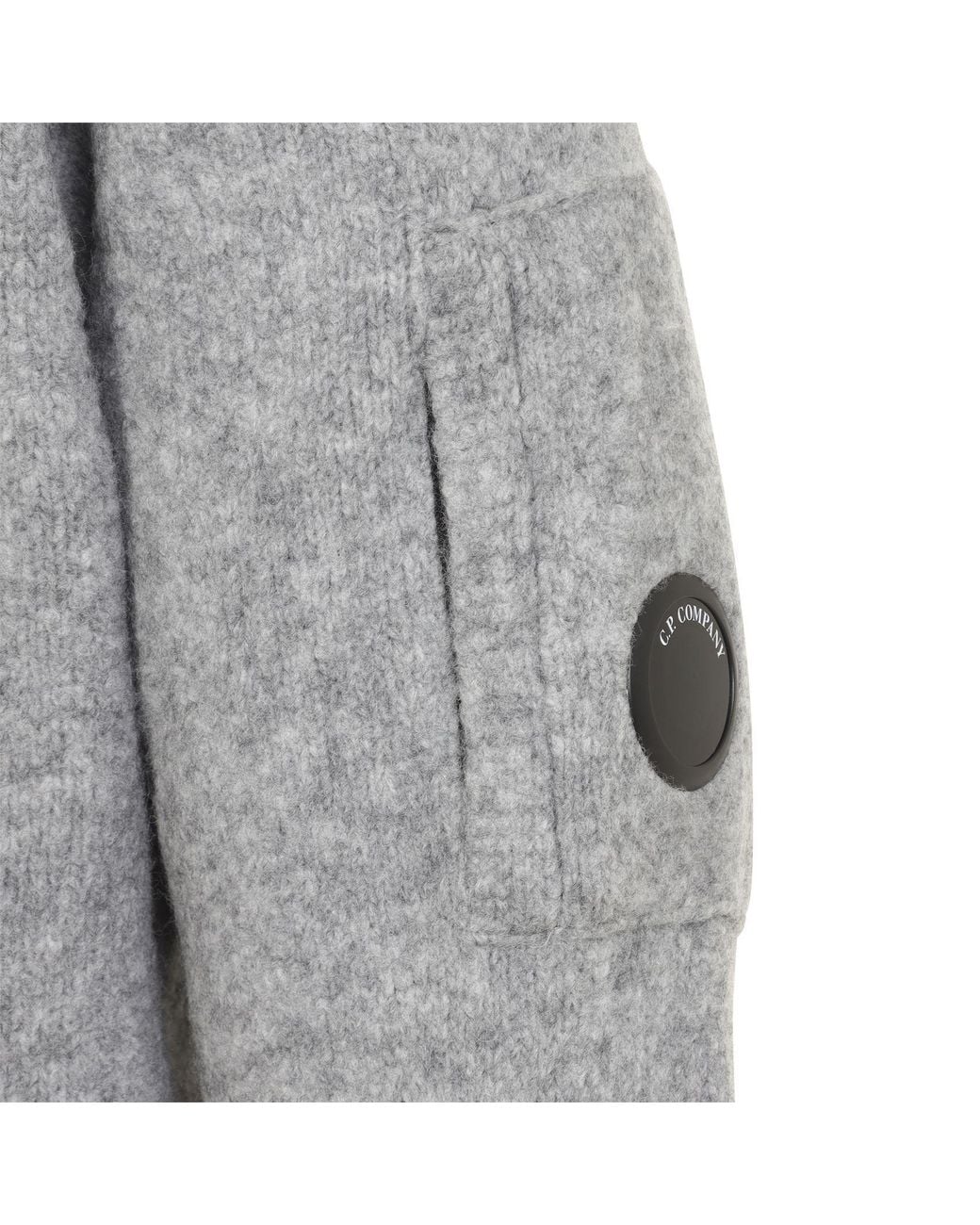 C P Company Gray Lens Crew Neck Knitted Sweater for men