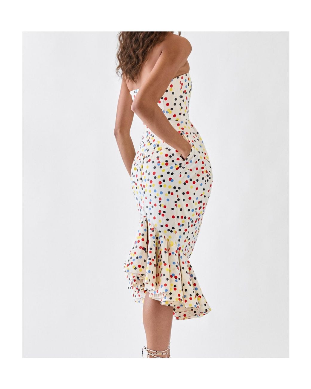 Jacquemus White Strapless Dress