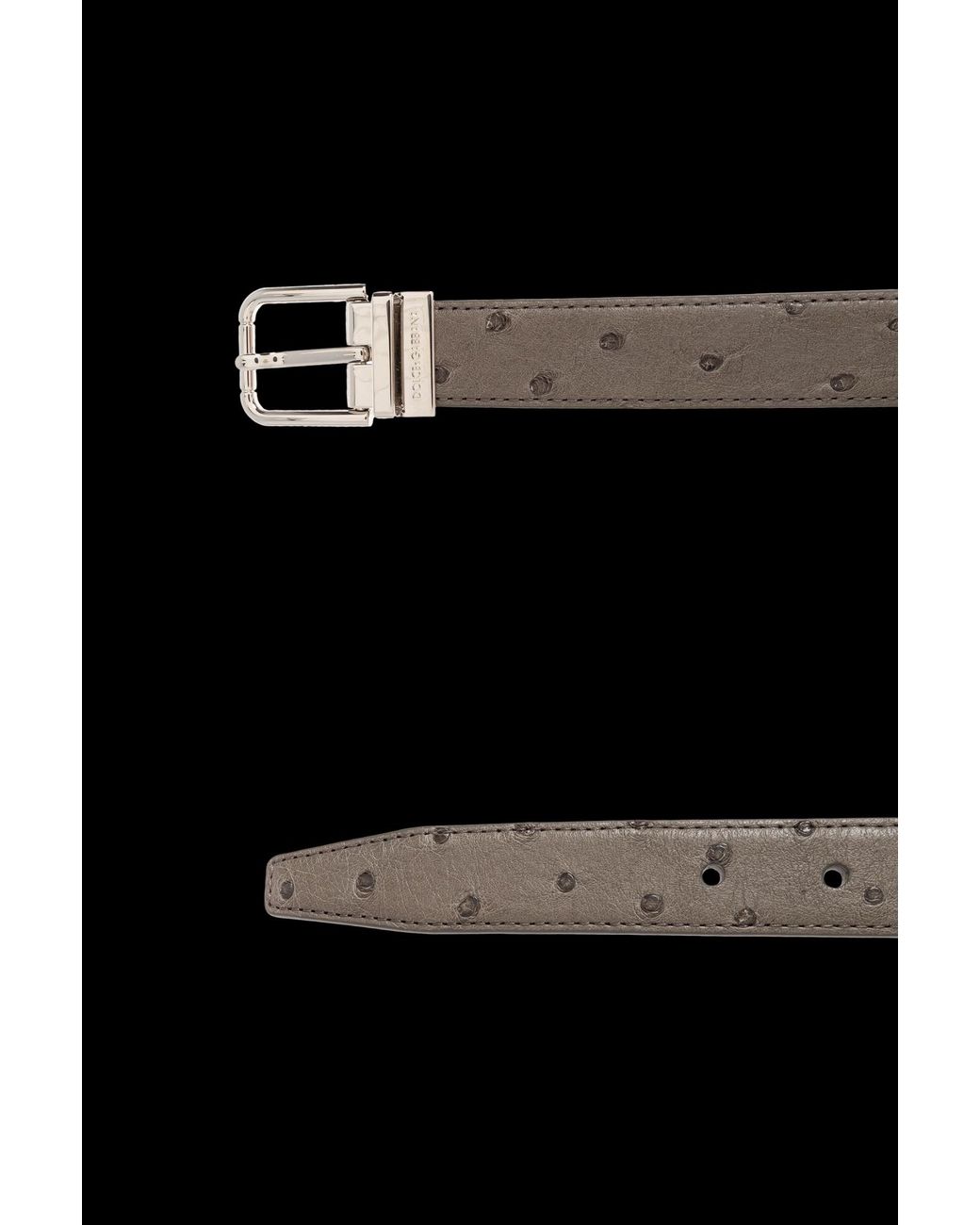 Dolce & Gabbana White Patterned Buckle Belt