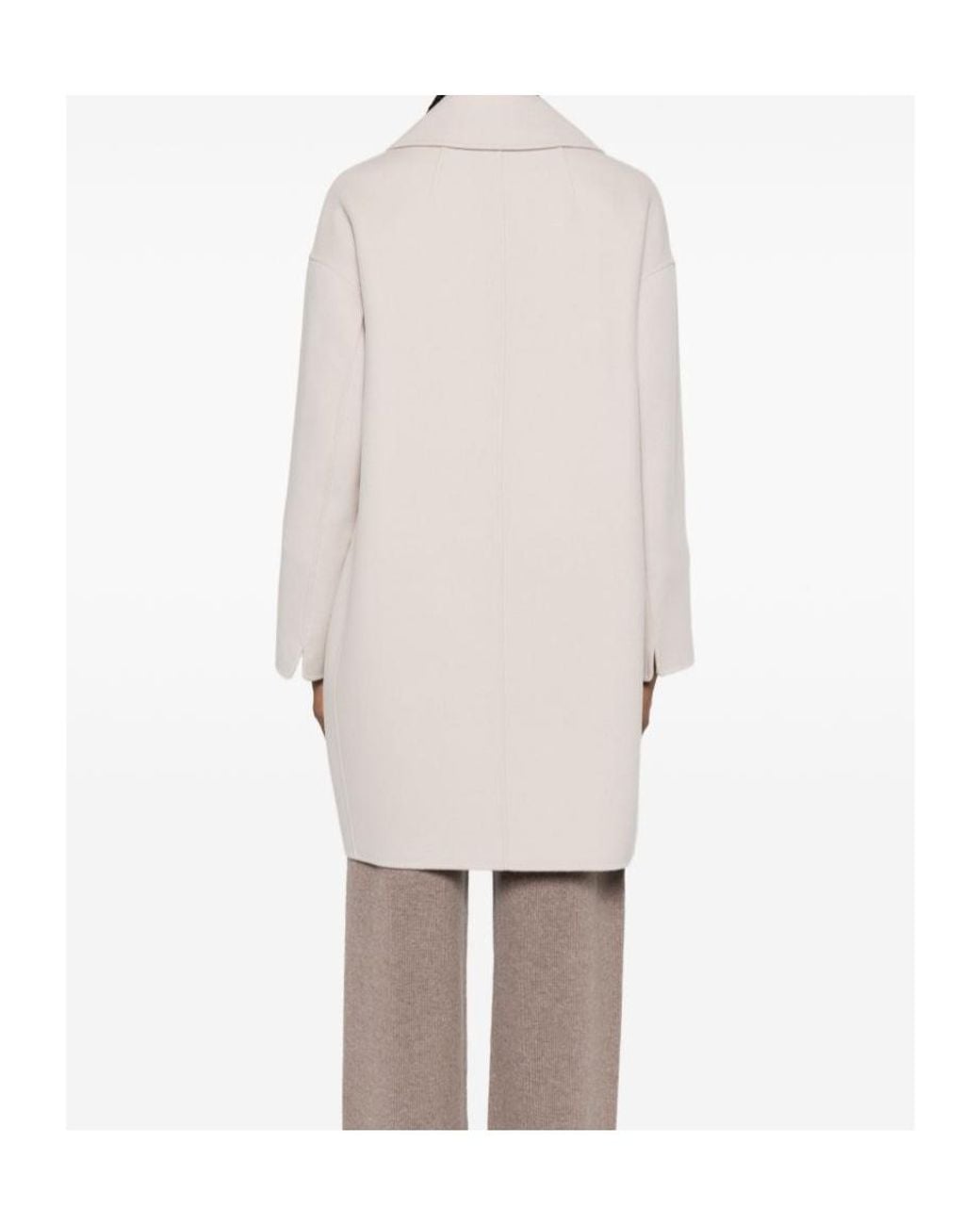 Max Mara White 'S Eden Double Breasted Coat