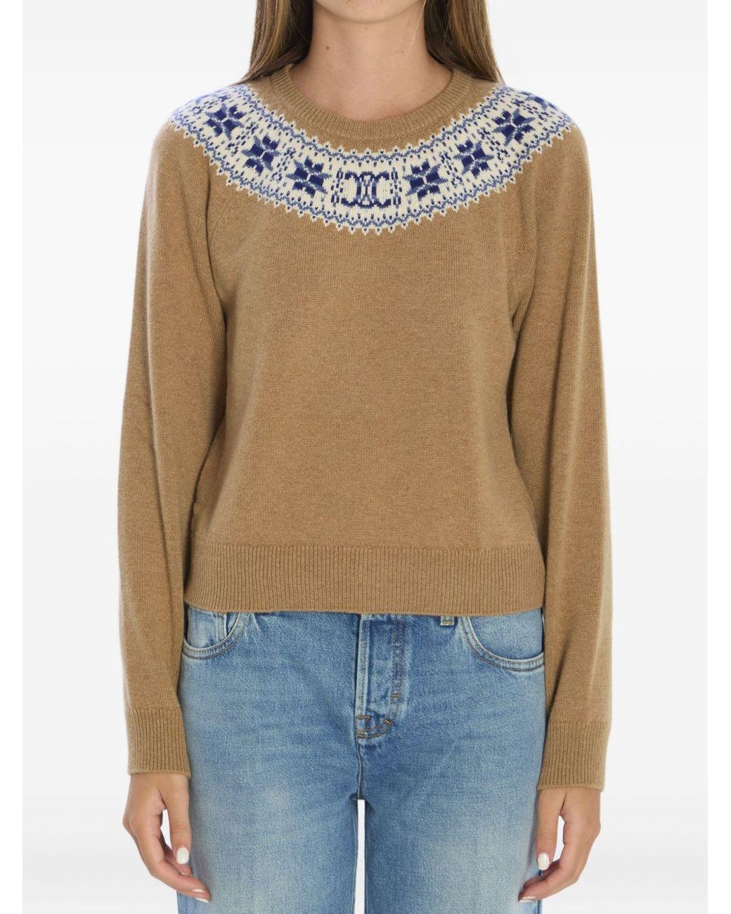 Céline Natural Crew Neck Sweater