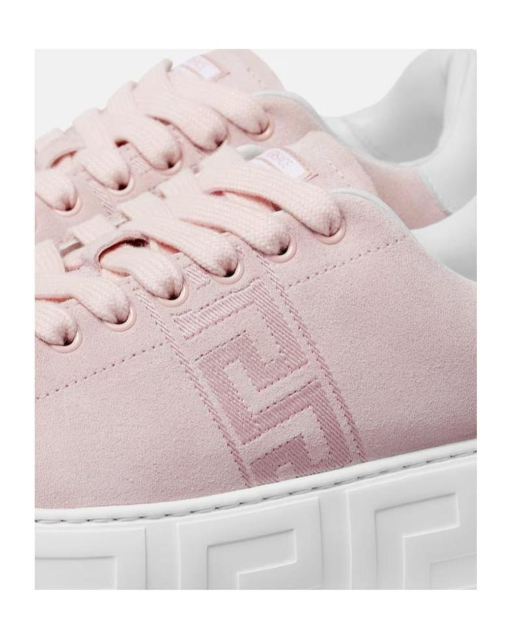 Versace Pink La Greca Platform Sneakers